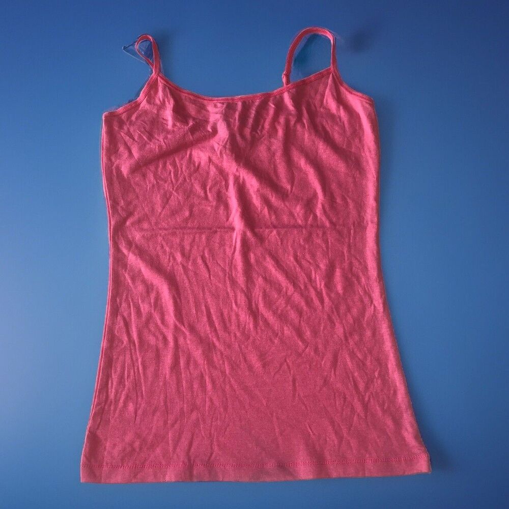 Planet Gold Womens Shore Pink Spaghetti Strap Tank Top Size Large NWT
